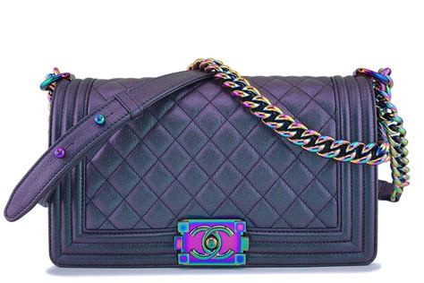 chanel boy purple iridescent|chanel bag styles.